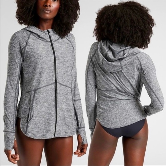 Athleta Jackets & Coats Athleta Baja Full Zip Hooded Upf Jacket